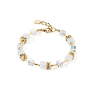 GeoCUBE® Gold-White Bracelet