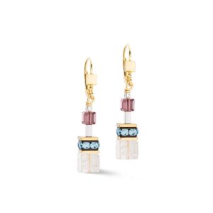 GeoCUBE® Iconic Chain Gold-Multicolor pendant earrings