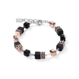 GeoCUBE® Onyx-Black-Rosé Gold Bracelet
