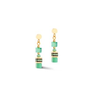 Green Mini Cubi dangle earrings