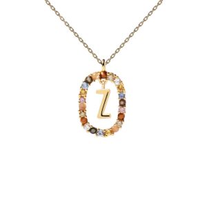 Letter Z necklace in 18k gold plated 925 silver