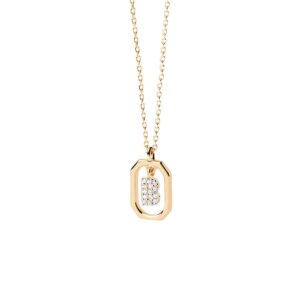 Mini Letter B necklace in 18k gold plated 925 silver