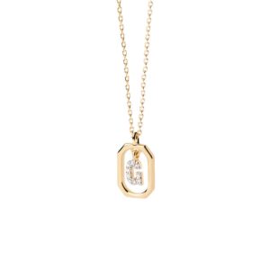 Mini Letter G necklace in 18k gold plated 925 silver