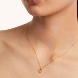 Mini Letter S necklace in 18k gold plated 925 silver