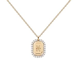 Zodiac Pisces necklace in 18k gold plated 925 silver