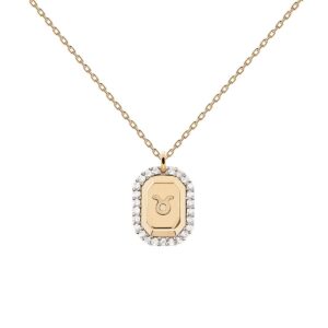 Zodiac Taurus necklace in 18k gold plated 925 silver
