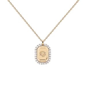 Zodiac Cancer necklace in 18k gold plated 925 silver