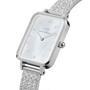Quadro Lumine Mop White Silver Watch