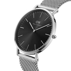 Classic Revival Sterling Black Sunray Silver watch