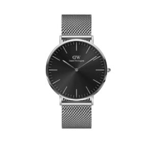 Classic Revival Sterling Black Sunray Silver watch