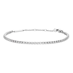 Silver plated Classic Tennis bracelet with crystals