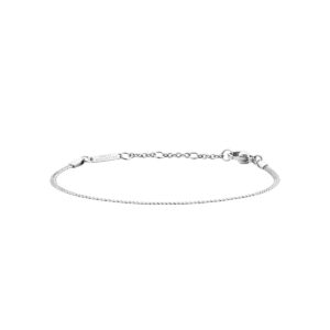 Flat Chain Bracelet in silver colour