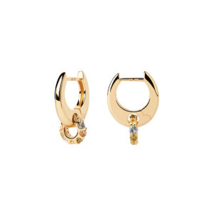 Color Rainbow Spin earrings in 18k Gold plated 925 Silver