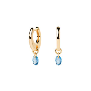 Colo blue and lily earrings in 18k Gold plated 925 Silver