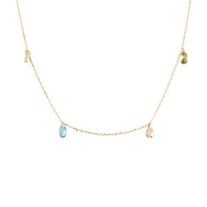 Color Boolm Necklace in 18k Gold Plated 925 Silver