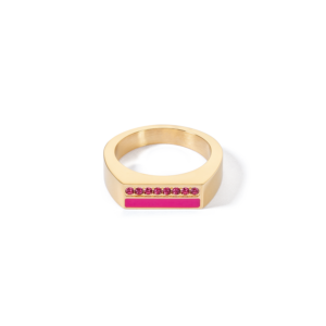 Pink Metal Square Ring