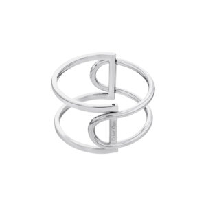 BANGLE CK CONTOURED GEOMETRY SILVER