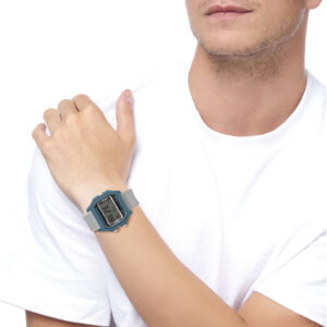 IAM DIGITAL SIZE L - Air Force blue case and light grey strap