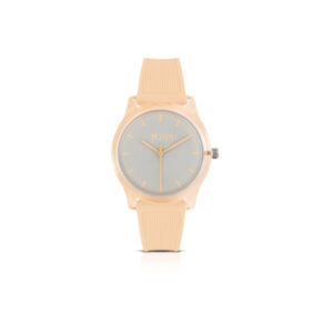 IAM ANALOG CASE M - Nude case and strap, grey dial with nude details