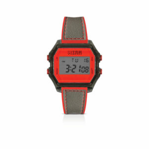 IAM DIGITAL SIZE L - Grey and red case with red silicone strap and grey leather