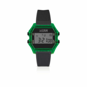 IAM DIGITAL SIZE L - Green and black case with black silicone strap