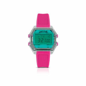 IAM DIGITAL SIZE M - Transparent grey case and fuchsia strap