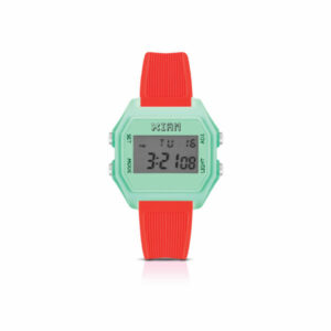 IAM DIGITAL SIZE M - Green soft touch case with fluorescent orange strap