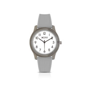 IAM ANALOG CASE L - Grey case and strap, white dial with grey details