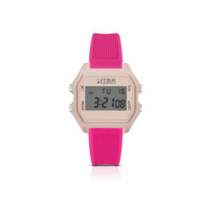 IAM DIGITAL SIZE M - Pink soft touch case with fluo fuchsia strap