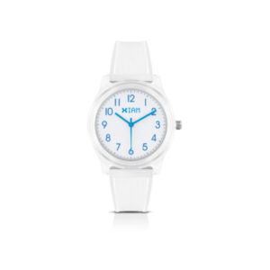 IAM ANALOG CASE L - Transparent case and strap, white dial with light blue details